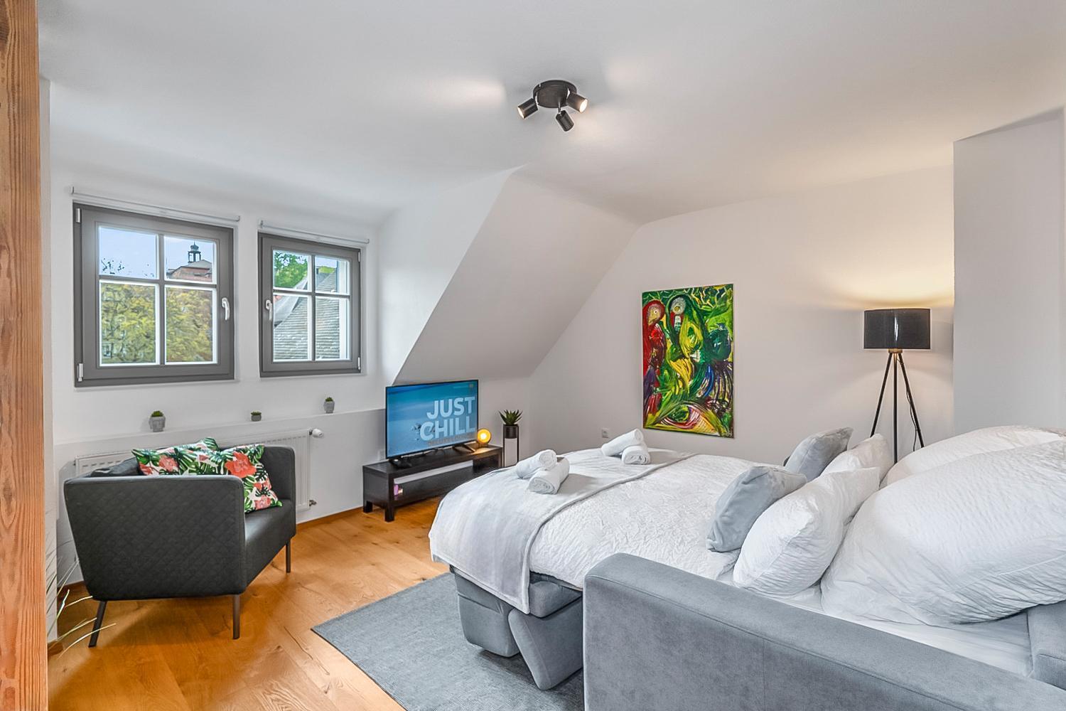 Namaste Homes - Ferienwohnung Mit Dachterrasse Bad Windsheim Bagian luar foto